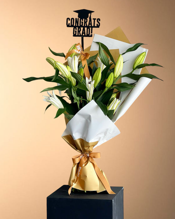 Graduation Lilies Medium