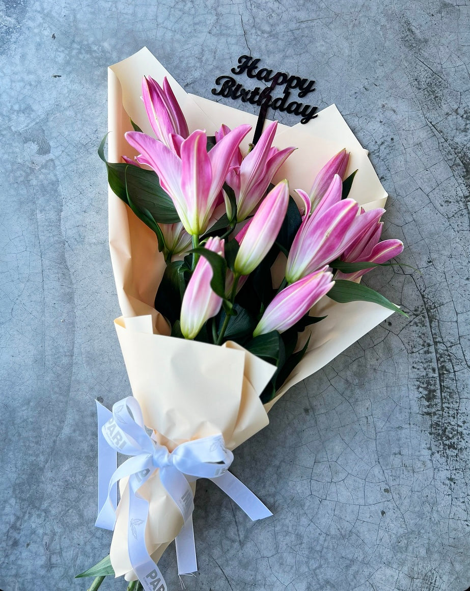 lily flower for birthday HBD Lillies — PariBahrain