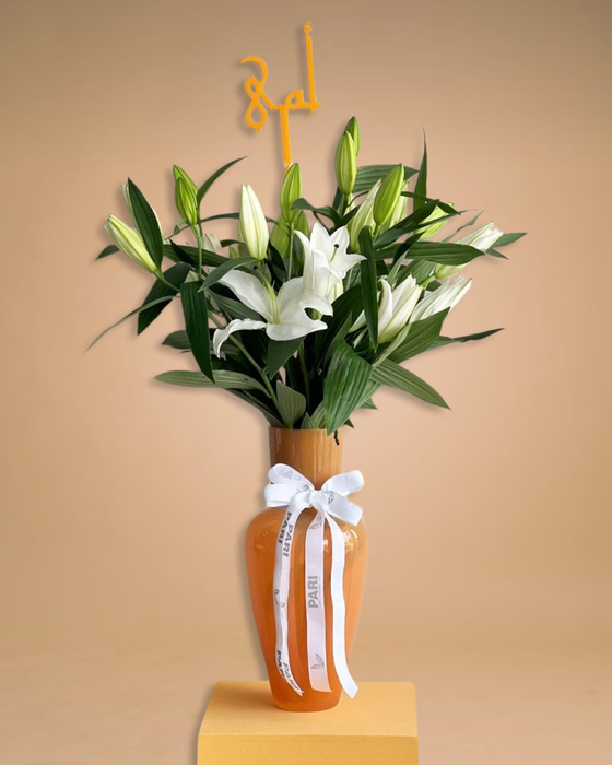 Mom Lilies Vase