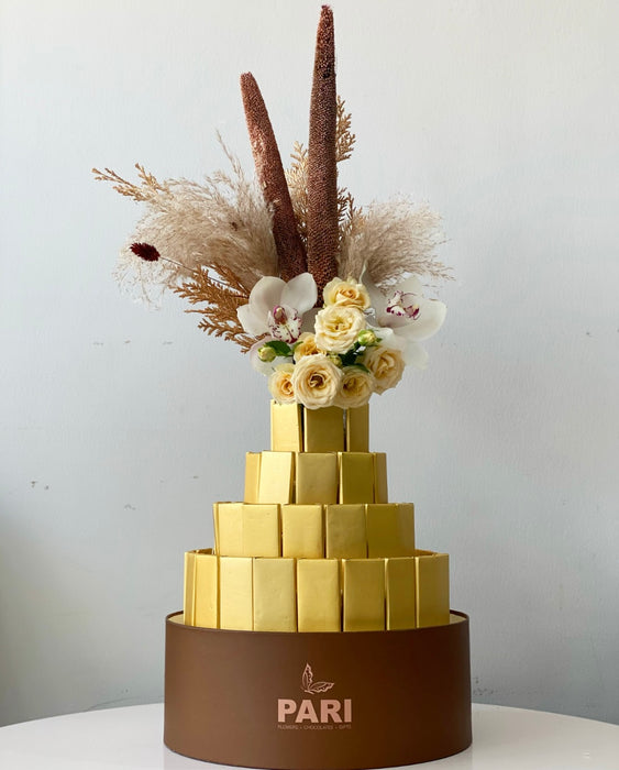 Signature Brown Chocolate Bar Tower